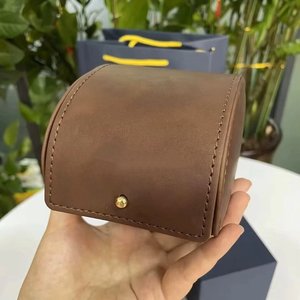 Factory Direct Luxury Brown 1-Slot Roll <b>Watch</b> Box,Travel Portable <b>Watch</b> <b>Case</b> with Custom Logo,High Quality Brand <b>Watch</b> Box - Product Image 1