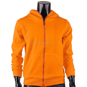 KFH04 Men's Plus Size <b>Zip</b>-up Fleece Hoodie 100% Cotton Sweatshirt Custom Printed for Winter Hoody - Product Image 4