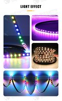 Bande LED programmable 12V 24V Pixel WS2818 60Leds 84Leds 96Leds Multicolore 5050 Adressable RGB WWA CCT Réglable