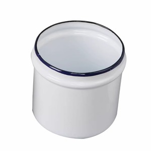 Bai Rui Enamel Medical Jar White 8cm 9cm 10cm 12cm Disinfection Storage <b>Container</b> With Lid - Product Image 3