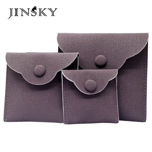 Personalizado impreso púrpura mini logo sobre encaje bolso de la <span class=keywords><strong>joyería</strong></span>/de lujo de microfibra collar bolsa (con tapa) - Product Image 1