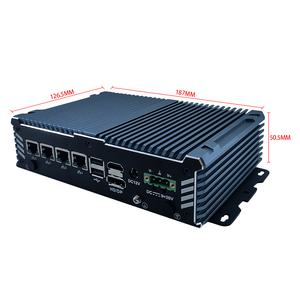 Mini không quạt công nghiệp tường lửa 12V mềm Router nhúng với DDR4 RAM HDD N100 CPU máy tính mini - Product Image 6