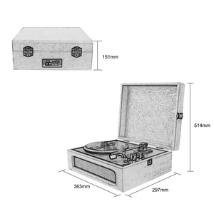 <span class=keywords><strong>Tocadiscos</strong></span> Moderno de Vinilo con Reproductor de Discos de 33-1/3, 45 y 78 RPM - Product Image 6