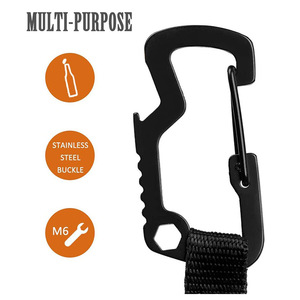 Crochet en D multifonctionnel en acier inoxydable Boucle d'alpinisme Ouvre-bouteille Bobine d'insigne pour travaux lourds - Product Image 6