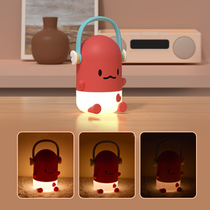 ICARER FAMILIA Animal Pato de dibujos animados Led Luz suave Noche Bebé Niños Dormitorio Decoración Luz Decoración del hogar Luz de noche - Product Image 4
