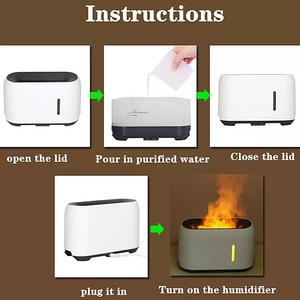 เครื่องพ่นไอน้ำอโรม่าในอากาศ,เครื่องสร้างไอน้ำอัลตร้าโซนิคสำหรับใช้ในบ้านเครื่องพ่นน้ำหอมตัวกระจายกลิ่นแมงกะพรุนไฟ LED พ่นละอองน้ำมันหอมระเหย - Product Image 6