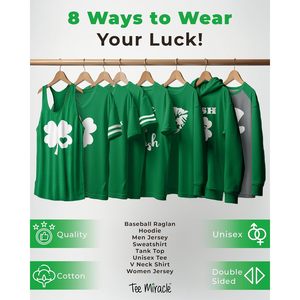 T-shirt personnalisé pour la Saint-Patrick, maillot vert pour hommes avec motif, nom personnalisé, numéro 17 - Product Image 3