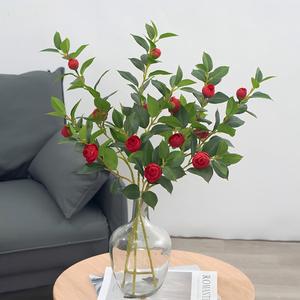 Fleurs artificielles de camélia <span class=keywords><strong>japonica</strong></span> faites à la main en gros pour la décoration intérieure de festivals - Product Image 2