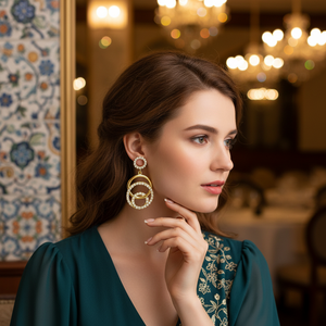 Boucles d'oreilles en pierre de Zircon, Design creux élégant, fabrication artisanale turque, vente en gros, bijoux en argent Sterling 925 - Product Image 3