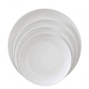 Assiette ronde en mélamine blanche écologique avec couvercle à vis 10 pouces pour restaurant - Product Image 2