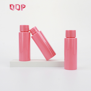 Bouteille en plastique PET rouge rose de 30 ml, 60 ml, 100 cc pour shampoing, sérum, lotion, design élégant, bouchon à vis, stock disponible, logo personnalisé - Product Image 5