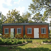 Casa Contenedor Prefabricada de Madera/Acero de 20 pies/40 pies para Oficinas y Comedores al Aire Libre con Techos Puntiagudos y Garantía