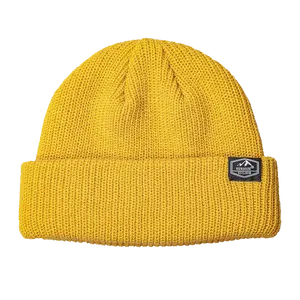 Individuelle Acrylwolle gestrickt kurz gefesselt Fischer-Beanie Hut Mütze mit Logo