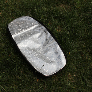 Funda de asiento de media malla con patrón de mariposa plateada, cojín transpirable para patinetes eléctricos - Product Image 2