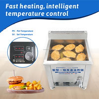 Friteuse professionnelle Hansu 25L en acier inoxydable, gaz GPL, pour restaurants, affichage numérique, pour cuisine centralisée