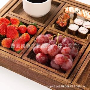Cross-border wooden fruit <b>tray</b>, household <b>tray</b>, hearth <b>tea</b> <b>tray</b>, fruit cake and dessert wooden <b>tray</b>, storage and organization - Product Image 2