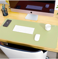 Tapis de souris de jeu personnalisé avec logo, écologique, imperméable, avec repose-poignet, antidérapant, résistant aux rayures, en similicuir pour ordinateur de bureau