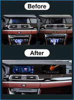 Radio Mobil layar ganda 22 ", untuk BMW 5 Series CIC NBT 2011-2017 Android Head Unit Stereo otomatis navigasi GPS Multimedia CarPlay 4G
