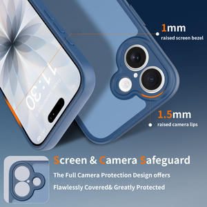 For iPhone 17 16 Mobile Phone Shell TPU PC Translucent Skin <strong>Touch</strong> Feeling for Apple 15 14 Pro Max Lens <strong>Protective</strong> Frosted Case - Product Image 2