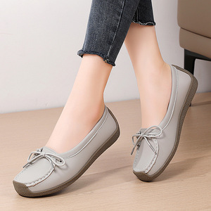 Zapatos Planos de Piel de Vaca Estilo Coreano Antideslizantes para Mujer, Zapatos Casuales de Suela Blanda, Zapatos de Maternidad para Madres - Product Image 4