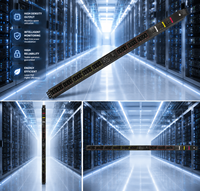Armoire de serveur verticale 0U, RPDU intelligent triphasé 60A, PDU de surveillance 36 ports, prise verrouillable C39