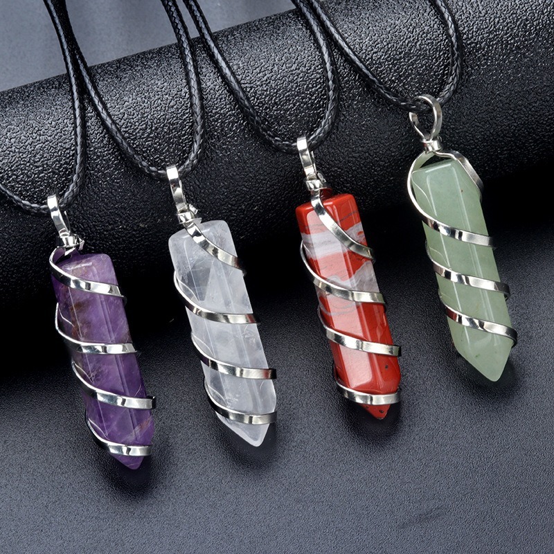 Special Amethyst Crystal Wire Wrapped Hexagonal