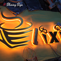 Letreros acrílicos baratos del alfabeto Decoración led para exteriores Publicidad Retroiluminada Metal 3D Canal Letra Letrero de luces