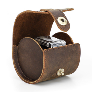 Custom Logo Fast Delivery Leather Travel Watch Case Luxury Handmade Watch Box <b>Portable</b> Single Watch Roll Case - Product Image 4