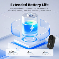 Caméra d'action portable pour animaux de compagnie, caméra grand angle anti-vibration gyroscopique, capturez la vue de votre animal avec une caméra de collier HD 1080P