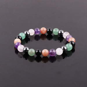 سوار مرن عالي الجودة بتصميم جديد 8 من حبات الحجر الطبيعي المدمجة للنساء JBS12864 - Product Image 4