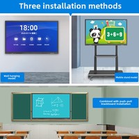 Tableau blanc interactif numérique intelligent pour l'enseignement scolaire, 55, 65, 75, 86, 98, 110 pouces, 4K, pour la salle de classe et la formation