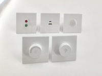 Interruptor de Pared Resistente al Fuego, sin Bordes, Estilo Francés/Alemán, para Proyectos de Cableado en Apartamentos y Edificios Comerciales