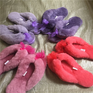 Pantofole in Pelle di Pecora Tibetana con Pelo Lungo e Morbido per Signore - Product Image 6