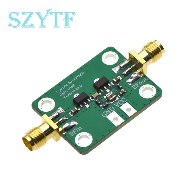 Wideband RF 30-4000mhz Amplifier Board Modules 40dB Gain Low Noise LNA DC 5V 50Ohm for FM HF VHF/UHF