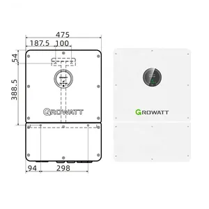 Growatt รุ่นใหม่ WIT 8K-HU 8KW 10KW 12KW 15KW ระบบไฮบริดพลังงานแสงอาทิตย์ 3 เฟส สำหรับระบบกักเก็บพลังงาน - Product Image 4