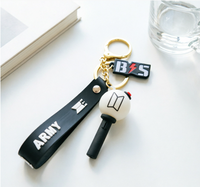 Mini porte-clés lumineux 3D, pendentif, merchandising Bangtan Boys, porte-clés mignon, pendentif de sac KPOP, cadeaux pour les fans