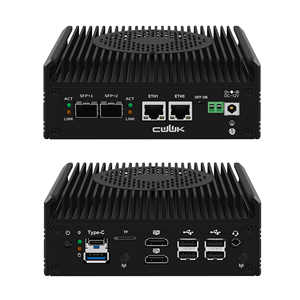 Mini <span class=keywords><strong>PC</strong></span> Pare-feu CWWK N150 avec double 82599ES 10G SFP+ et 2 ports LAN i226V 2.5GbE, Micro-Appareil Routeur OPNsense pour Laboratoire Domestique et Matériel Informatique - Product Image 1