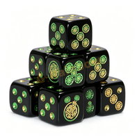 Ensemble de dés D6 personnalisés avec logo, effet marbre 16 mm, dés de jeu de mahjong en résine carrée à 6 faces, couleur unie, en vrac