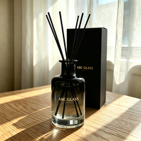 Bouteille en verre vide pour diffuseur de parfum, en stock usine, bouteille décorative 150ml 250ml 500ml, logo et emballage personnalisés