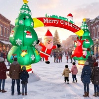Arche de Noël gonflable de qualité supérieure, durable et imperméable, installation facile, ventilateur intégré, design de couleur personnalisable pour la décoration de festival