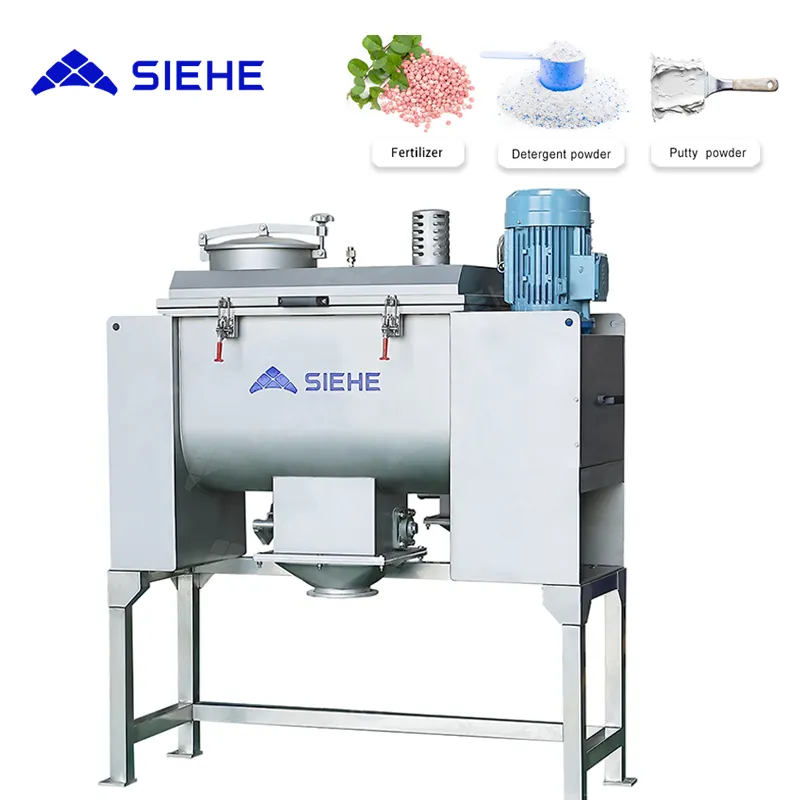 Commercial Horizontal Spice Ribbon Blender Dry Powder Mixer Machine For Metallurgical Additives Refractories Putty Powder
