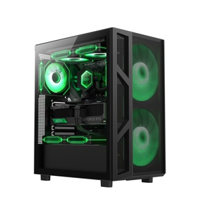 2025 bán hàng nóng cao luồng không khí Tempered Glass PC trường hợp ATX MATX ITX Máy tính chơi Game trường hợp tương thích với 240 mét làm mát chất lỏng - Product Image 4