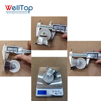 WELLTOP Vente Chaude Accessoires de Meubles Quincaillerie Roulettes Pivotantes Blanches en PP pour Armoire, Tiroir et Boîte de Rangement