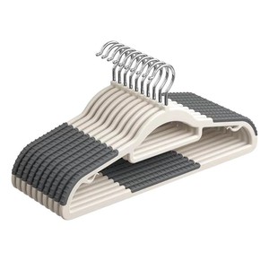 <span class=keywords><strong>Cintre</strong></span> en plastique épaissi antidérapant à double position, sans trace et sans épaules, pour vêtements secs et humides, idéal pour la maison et les dortoirs - Product Image 5
