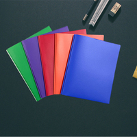 Carpeta de renacuajo de PP impermeable extra gruesa con 4 bolsillos y 3 puntas de metal para papel tamaño carta y ranura para tarjetas-Uso escolar/de oficina