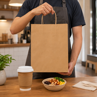 Portaplatos de Papel Kraft de Lujo con Asa Retorcida para Pizza y Sushi - Universal para Puestos de Comida Callejera, Eventos y Catering, Autoportante