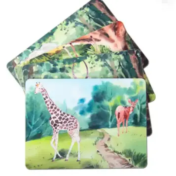 Set Van 4 Hittebestendige Open Zeilen Kunst Kurk Backemats Placemats Kurk Backing Voor Eettafel