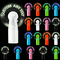 Ventilateur portable rechargeable mini avec lumière LED, personnalisable avec un message, cadeau de mariage d'été