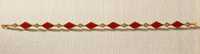 Bracelet chaîne et maillons de luxe pour femme en or 18 carats avec émail radiant et pierres naturelles, idéal pour mariage ou cadeau de fête