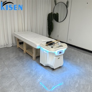 Kisen Portable Hair Wash Machine Shampoo <b>Bed</b> with Spa Sink and Salon Bowl for Hospital Use Water Storage Easy to Clean <b>Led</b> Light - Product Image 3